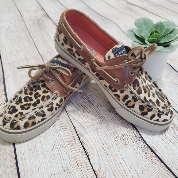 Sperry Shoes - Sperry Top Sider Cheetah Print Boat Shoe Sz 6